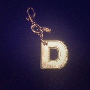 Reversible letter “D” Coach keyfob